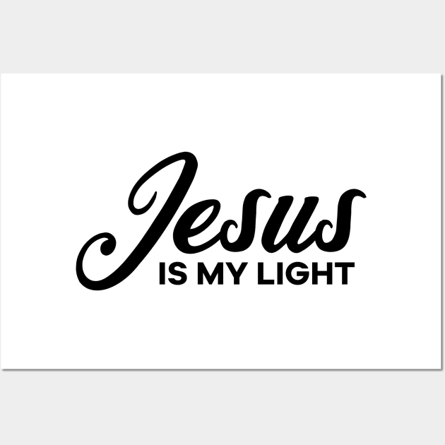 Jesus is my Light Christian Wall Art by thelamboy